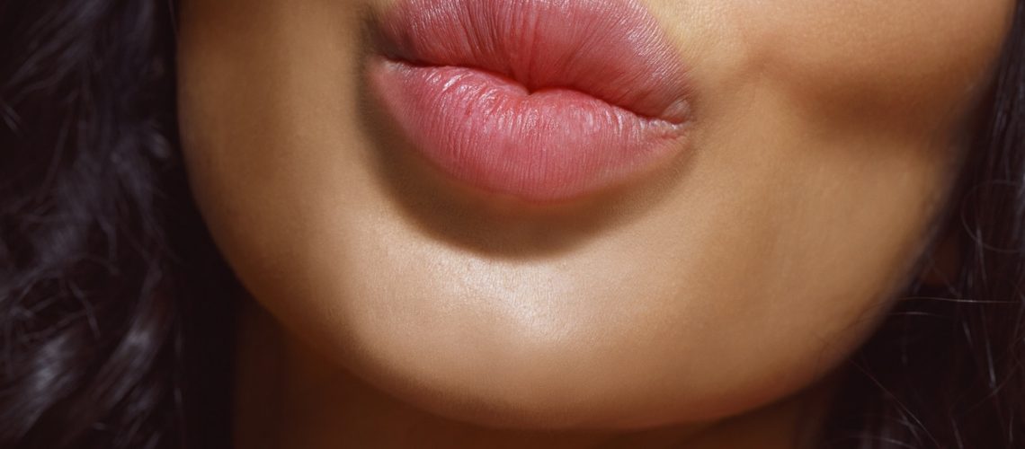 Beautiful lips Close up Natural Beauty Portrait